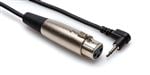 Hosa XVM-305F XLR3F to Right-angle 3.5mm TS Cable 5' Front View